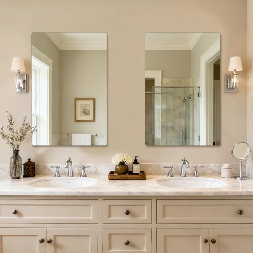 Bathroom Mirror for Over Sink 36x24 Inch Frameless Wall Mirror Rectangle - Image 7