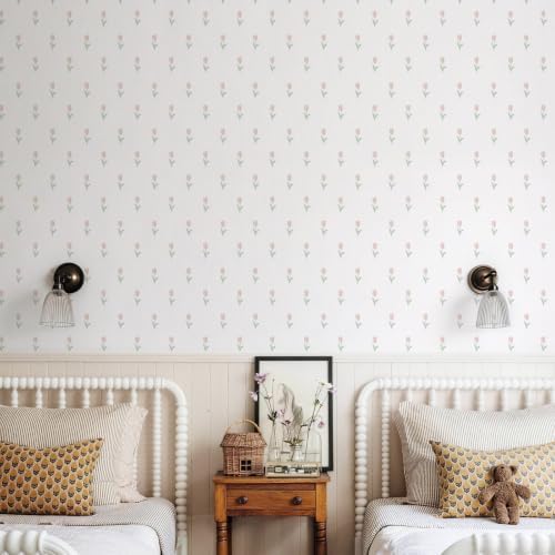 Simon&Siff Vintage Floral Wallpaper Peel and Stick 17.3" x 480" - Image 6