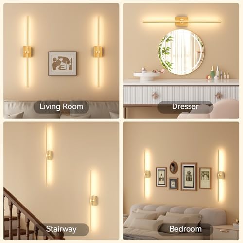 Battery Operated Wall Sconces Set of 2, Remote Control - Image 7