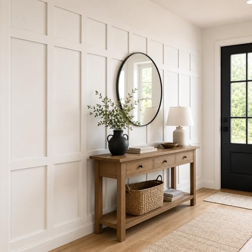 Nuanchu 145" x 100" MDF Premade Board and Batten Paintable Wainscoting Kit - Image 7