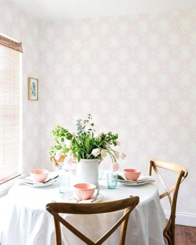 Dimoon Boho Peel and Stick Wallpaper Pink Lines Contact Paper 17.3x197in - Image 7