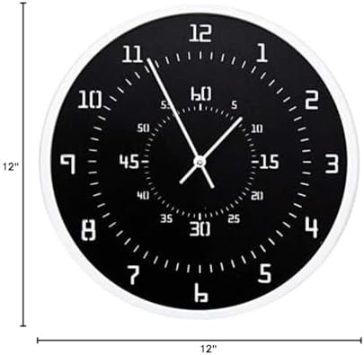 Modern Minimalist Black Stop Wall Clock - Image 5