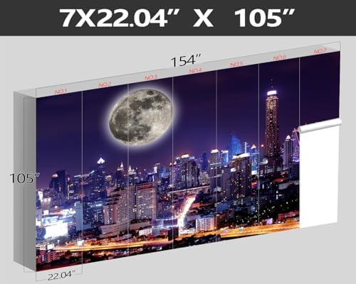 XMPMBM-City Night View the Moon Nursery Room Fabric Wallpaper Living Room - Image 4