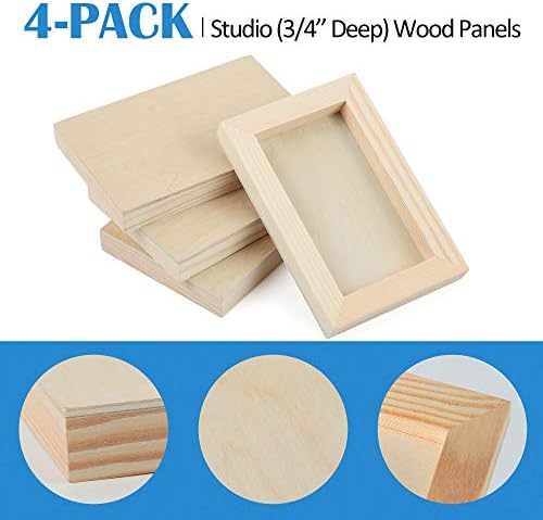 Falling in Art 4 Pack 4x6’’ Unfinished Birch Wood Panels Kit - Image 6