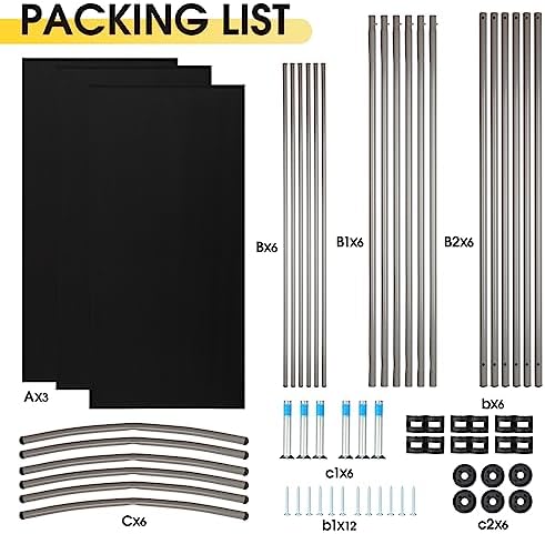 RANTILA 3 Panel Privacy Screen, 6 Ft Tall Folding Privacy Screen Room Dividers - Image 7