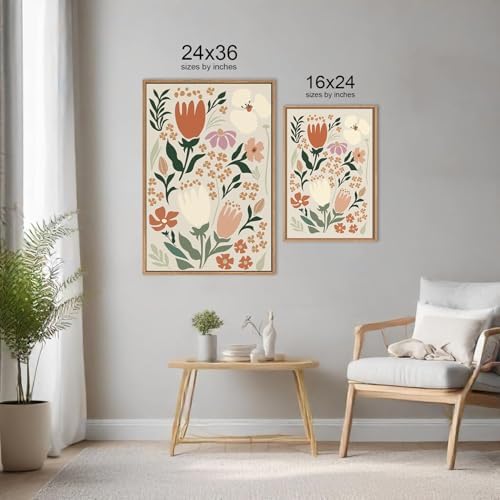 CHDITB Matisse Framed Canvas Wall Art Flower Abstract Wall Painting, Wildflower - Image 6