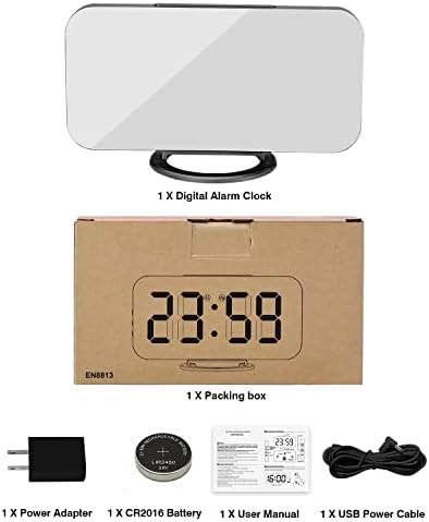 Digital Alarm Clocks, with 2 USB Charging Ports, Snooze Mode, Auto Adjust - Image 6