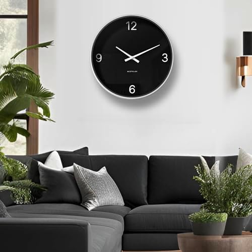 Westclox 20 Inch Contemporary Black and White Wall Clock - Image 6