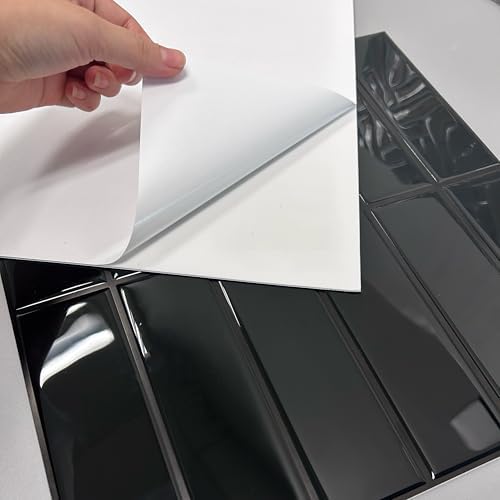 Select 5 Pack Peel and Stick Backsplash Square Tiles, 12x12 in - Image 6