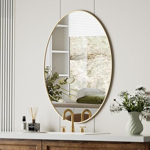 Koonmi Gold Oval Bathroom Mirror - Image 7
