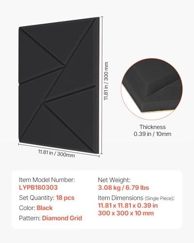 VEVOR 18 Pack Acoustic Panels - Image 7