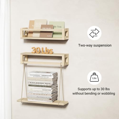 3Pack Solid Wood Floating Shelves - Image 6