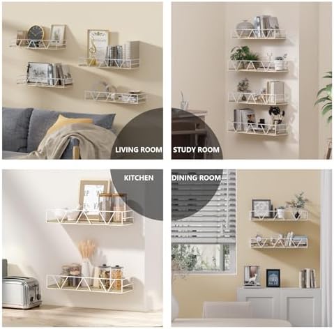 Floating Shelves Set of 4, Wood Wall Shelf, Farmhouse Shelf - Image 6