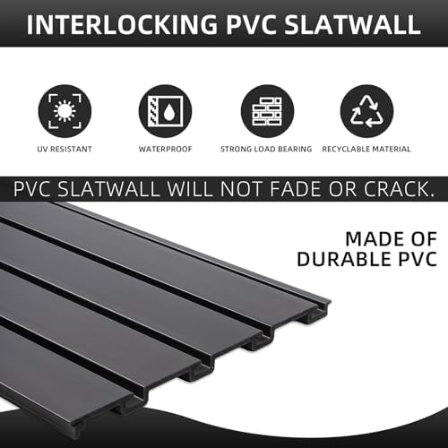 FRAYSCENT Slat Wall Paneling Garage Wall Organizer, Slatwall Panels Garage Tool - Image 6