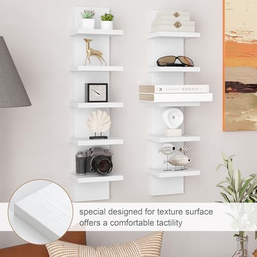 Fun Memories 5 Tier Wall Shelf Unit, Vertical Storage Tower - Image 6