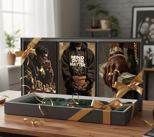 3Pcs Trendy Black Man Canvas Wall Art, Luxury African American Painting - Image 7