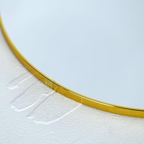 Funerom Gold Round Wall Mirror 15.4 Inches Circle Mirror Bathroom Mirrors - Image 7