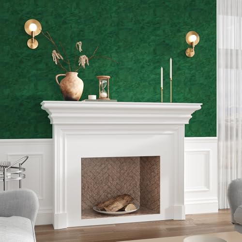VEELIKE Emerald Green Velvet Peel and Stick Wallpaper Vintage Self Adhesive - Image 7