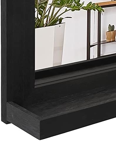 Emfogo Wall Mirror with Shelf, 20 x 16 inch Farmhouse Decor Wall Mirror Hanging - Image 6