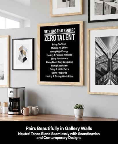 10 Things That Require Zero Talent Wall Art, Natural Framed Print - Image 7