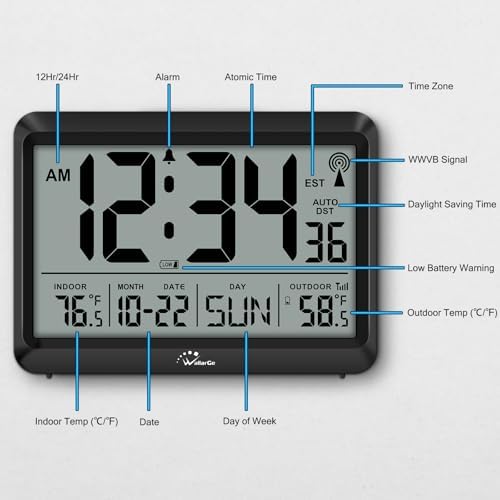 WallarGe 8.5'' Digital Atomic Clock - Image 7