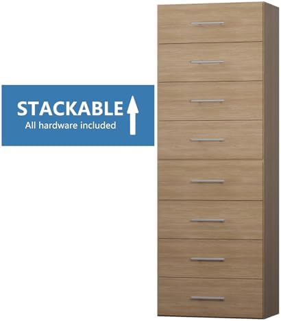 4 Drawer Short Tower Closet Unit, Modular Closet System, Wood Closet System - Image 6