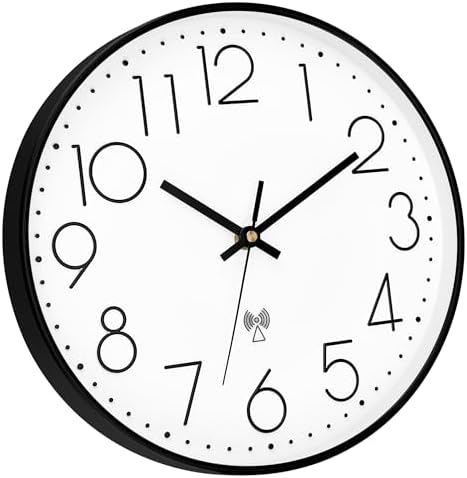 Foxtop 12" Atomic Wall Clock Battery Operated Modern Analog Clock - Image 7