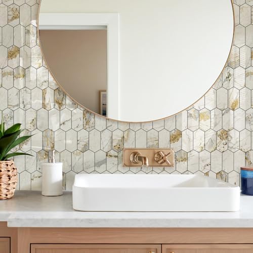 Vamos Tile Long Hexagon Peel and Stick Backsplash Tile - Image 6