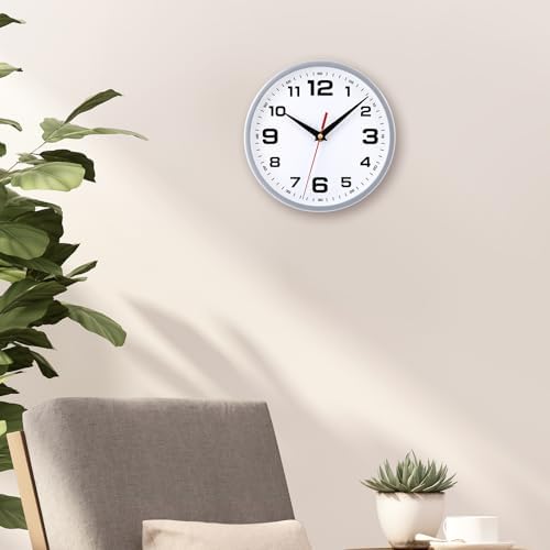 Wall Clock Silent Non-Ticking 8 Inch Clocks Battery Operated - Image 6
