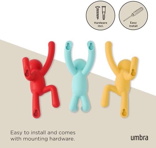 Umbra Buddy Wall Hooks, Wall Mount Coat Hooks - Image 6