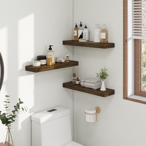 Heimlove 16 inch Brown Floating Shelves - Image 6