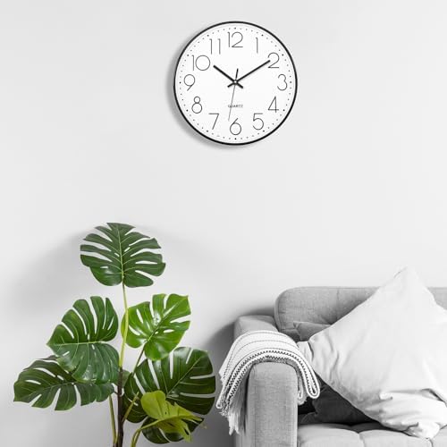 Foxtop 14" Modern Wall Clock Silent Battery Operated Analog Clock - Image 7