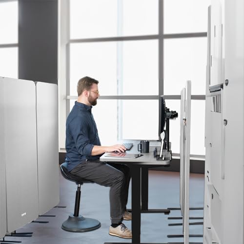 VIVO Freestanding 72 x 56 inch Privacy Panel, Cubicle Divider, Acoustic Wall - Image 6