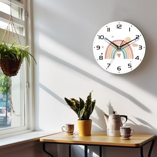 Wall Clock, 10 Inch Silent Non-Ticking Home Kitchen Decor, Battery Operated - Image 6