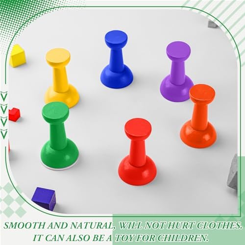6 Pack Rainbow Wooden Wall Hook, Adhesive Decorative Hanging Rack - Image 6