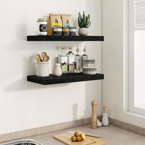 Fun Memories Black Floating Shelves 24 Inch Long, 9.3 Inch Deep Floating Shelf - Image 6