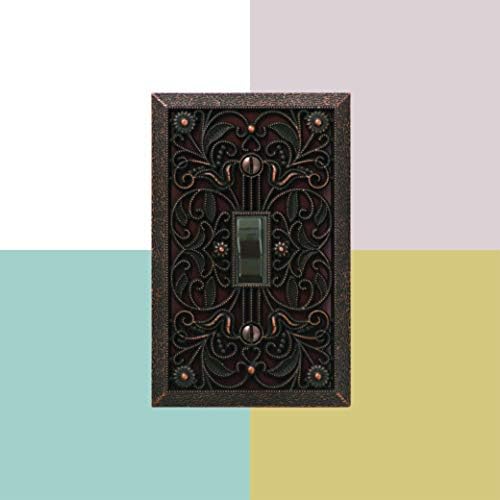 Amerelle 65DAB Filigree Wallplate, 1 Duplex, Antique Brass - Image 7