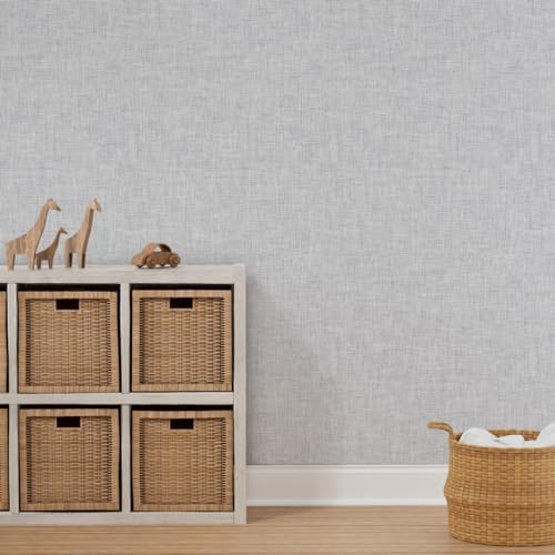 Spoonflower Cloud Gray Faux Pre-Pasted Removable Wallpaper - Image 7