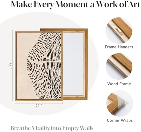 3 Piece Large Framed Neutral Tree Ring Wall Art - Image 7