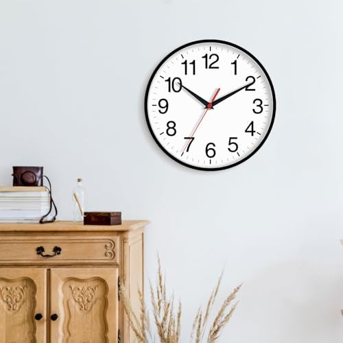 Rohioue Wall Clock Analog 18 Inch Black Battery Operated Silent Clock - Image 7