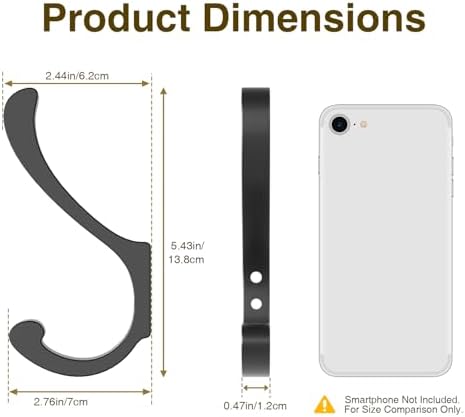 Large Coat Hooks Wall Mount, Heavy Duty Wall Hooks - Image 7