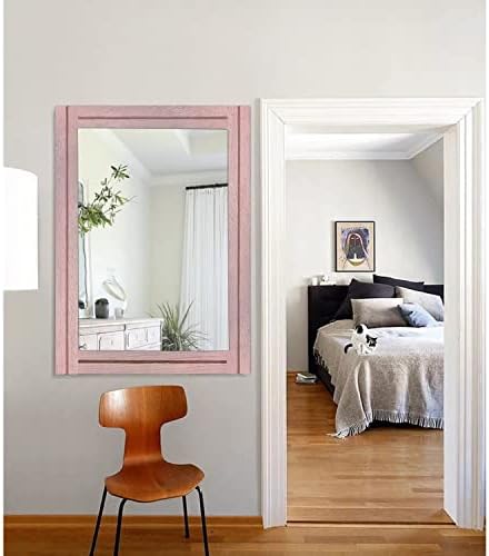 AAZZKANG Rectangle Mirror with Wood Framed Modern Farmhouse Hanging Wall - Image 7