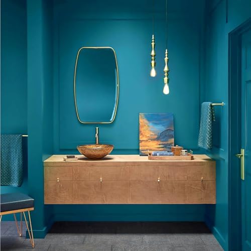 Teal Peel and Stick Wallpaper 23.6"x118" Solid Colour Contact Paper Modern - Image 6