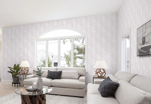 Safiyya Peel and Stick Wallpaper Boho Contact Paper 17.3"x393" Pink Geometric - Image 6