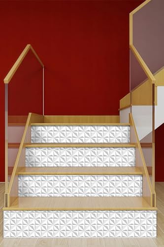 3D Flat Visual Effect Wallpaper Peel and Stick 23.6"x196.8" White Diamond - Image 6
