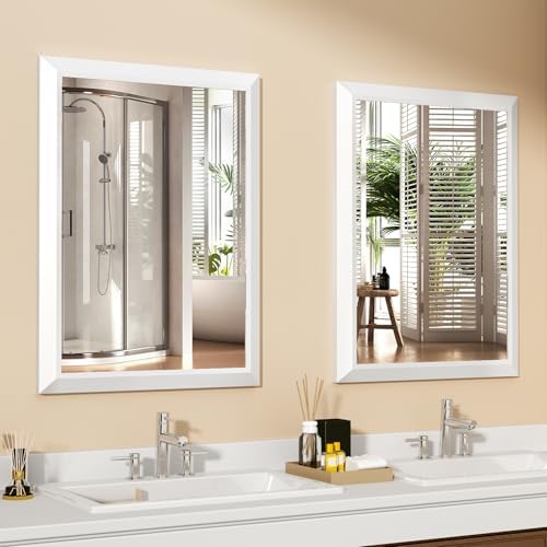 SMIROR 26x36 Matte White Bathroom Vanity Mirror - Image 5