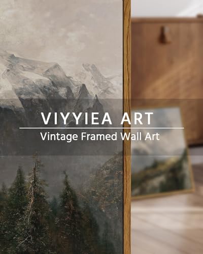 VIYYIEA Framed Canvas Wall Art Room Decor, Winter Decor, Mountain Landscape - Image 7