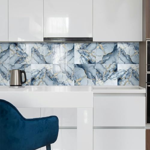 10 Sheets Marble Peel and Stick Backsplash Tile, Living Room - Image 6