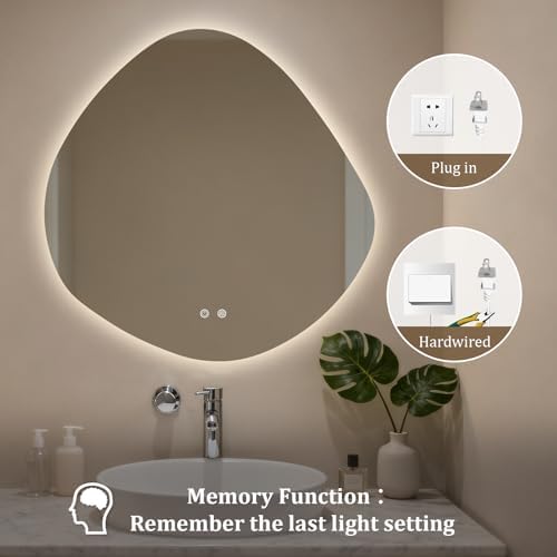 HOMECOOKIN LED Irregular Bathroom Mirror - Image 7
