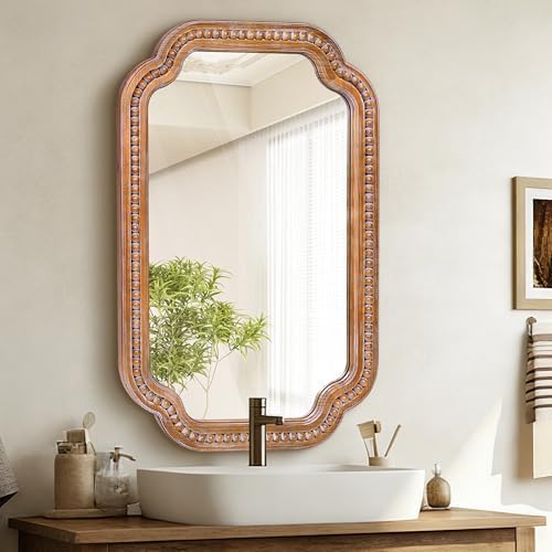 24x36 Inch Farmhouse Beaded Wall Mirror - Image 6